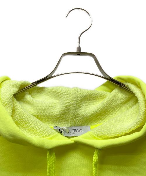 JIMMY CHOO（ジミーチュウ）JIMMY CHOO (ジミーチュウ) ロゴ プリント ネオン プルオーバー イエロー サイズ:L 未使用品の古着・服飾アイテム