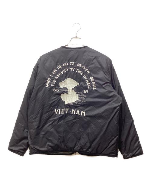 TAION（タイオン）TAION (タイオン) BEAMS Lights (ビームスライト) 別注 ベトジャン リバーシブル インナーダウン ブラック×グレー サイズ:Mの古着・服飾アイテム