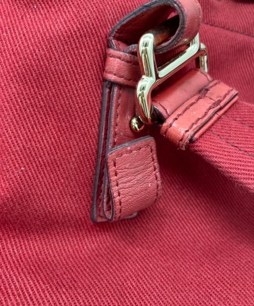 Yves Saint Laurent（イヴサンローラン）Yves Saint Laurent (イヴサンローラン) カハラトートバッグ レッドの古着・服飾アイテム