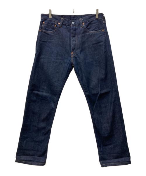 EVISU（エヴィス）EVISU (エヴィス) WAREHOUSE (ウエアハウス) Right-on (ライトオン) Lot 9002 ダブルカモメ デニムパンツ インディゴ×グリーン サイズ:SIZE 34の古着・服飾アイテム