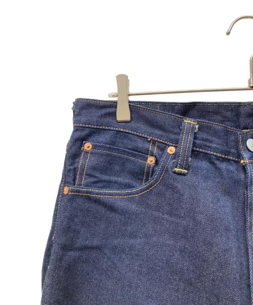 EVISU（エヴィス）EVISU (エヴィス) WAREHOUSE (ウエアハウス) Right-on (ライトオン) Lot 9002 ダブルカモメ デニムパンツ インディゴ×グリーン サイズ:SIZE 34の古着・服飾アイテム