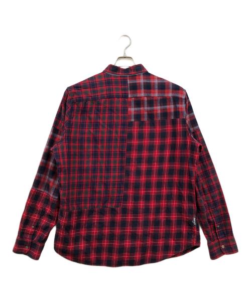 Desigual（デシグアル）Desigual (デシグアル) チェック柄メンズレギュラーシャツ レッド サイズ:XXLの古着・服飾アイテム