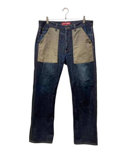 JUNYA WATANABE COMME des GARCONS（(ジュンヤワタナベ コムデギャルソン）JUNYA WATANABE COMME des GARCONS LEVI'S (リーバイス) DOVER STREET MARKET (ドーバー ストリート マーケット) 再構築デニムパンツ ブルー サイズ:Mの古着・服飾アイテム
