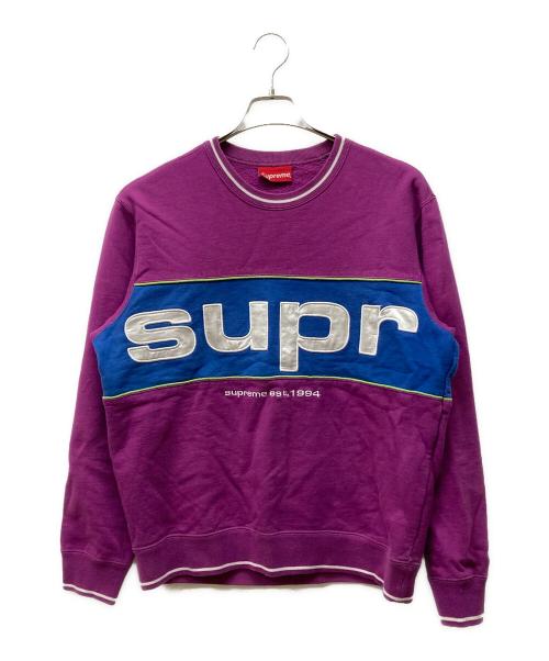 SUPREME（シュプリーム）SUPREME (シュプリーム) 19FW PIPING CREWNECK SWEATSHIRT パープル サイズ:Sの古着・服飾アイテム