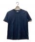BURBERRY（バーバリー）の古着「袖チェックコットンTシャツ」｜ブラック