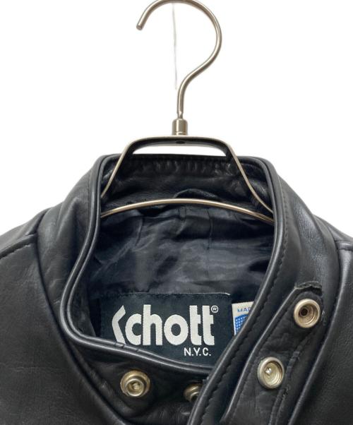 Schott（ショット）Schott (ショット) カウレザーシングルライダースジャケット ブラック サイズ:SIZE 42の古着・服飾アイテム
