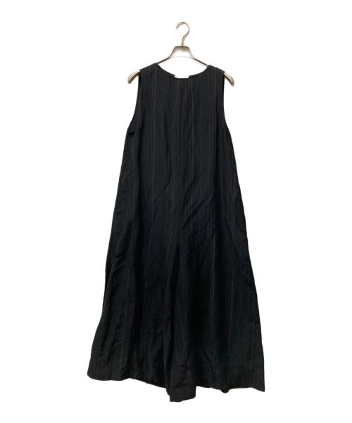 GALERIE VIE（ギャルリーヴィー）GALERIE VIE (ギャルリーヴィー) リネンキュプラシルク オールインワン ブラック サイズ:SIZE 36の古着・服飾アイテム