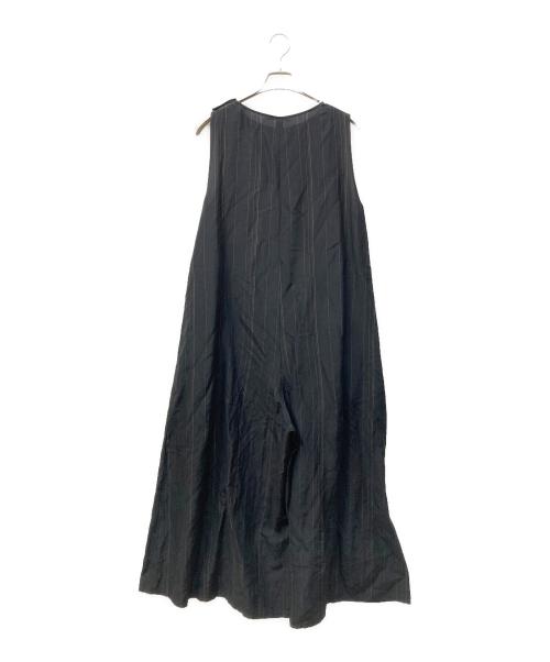 GALERIE VIE（ギャルリーヴィー）GALERIE VIE (ギャルリーヴィー) リネンキュプラシルク オールインワン ブラック サイズ:SIZE 36の古着・服飾アイテム