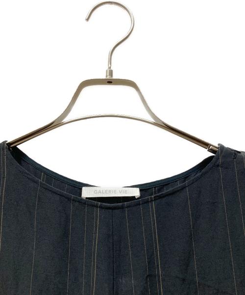 GALERIE VIE（ギャルリーヴィー）GALERIE VIE (ギャルリーヴィー) リネンキュプラシルク オールインワン ブラック サイズ:SIZE 36の古着・服飾アイテム
