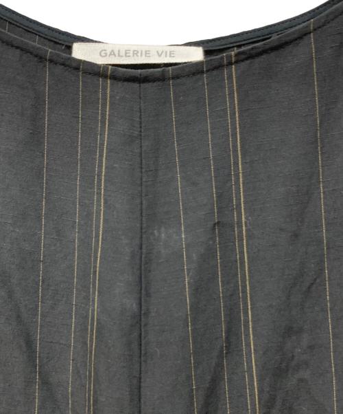 GALERIE VIE（ギャルリーヴィー）GALERIE VIE (ギャルリーヴィー) リネンキュプラシルク オールインワン ブラック サイズ:SIZE 36の古着・服飾アイテム