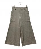 Y'sワイズ）の古着「アーカイブワイドレッグパンツ」｜カーキ