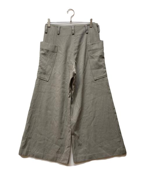 Y's（ワイズ）Y's (ワイズ) アーカイブワイドレッグパンツ カーキ サイズ:記載なしの古着・服飾アイテム