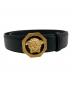 VERSACE（ヴェルサーチェ）の古着「メデューサバックル付きレザーベルト」｜ブラック
