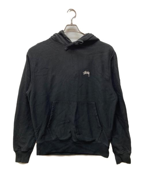 stussy（ステューシー）stussy (ステューシー) STOCK LOGO HOOD FLEECE ブラック サイズ:Mの古着・服飾アイテム