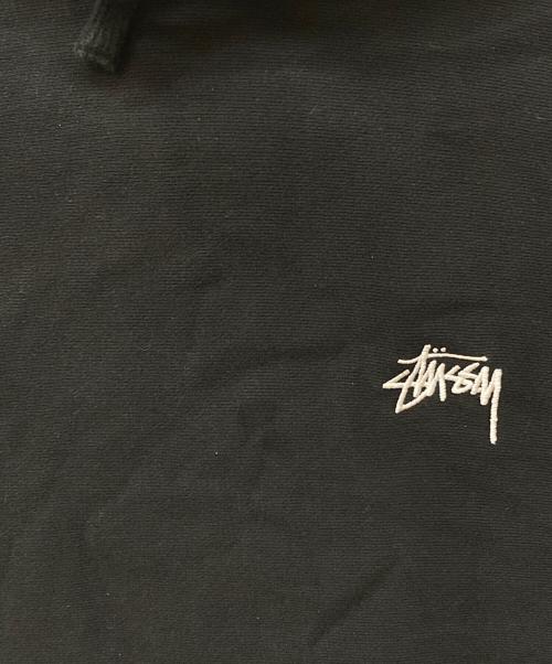 stussy（ステューシー）stussy (ステューシー) STOCK LOGO HOOD FLEECE ブラック サイズ:Mの古着・服飾アイテム