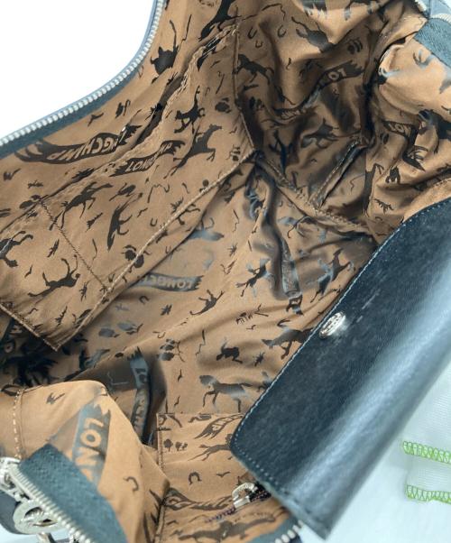 LONGCHAMP（ロンシャン）LONGCHAMP (ロンシャン) LE PRIAGE CUIR HANDBAG ブラックの古着・服飾アイテム