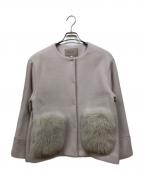 JUSGLITTYジャスグリッティー）の古着「ポケットファーミディコート」｜ピンク