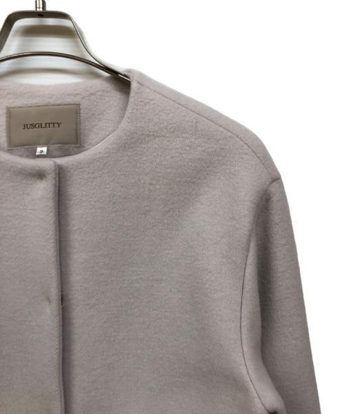 JUSGLITTY（ジャスグリッティー）JUSGLITTY (ジャスグリッティー) ポケットファーミディコート ピンク サイズ:2の古着・服飾アイテム