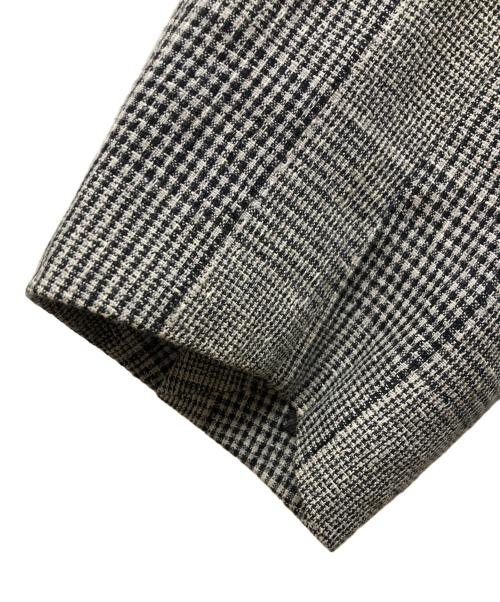 SHIPS（シップス）SHIPS (シップス) ウールリネン グレンチェック テーラードジャケット グレー サイズ:48の古着・服飾アイテム