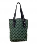GUCCIグッチ）の古着「GGキャンバス ミニトートバッグ」｜グリーン
