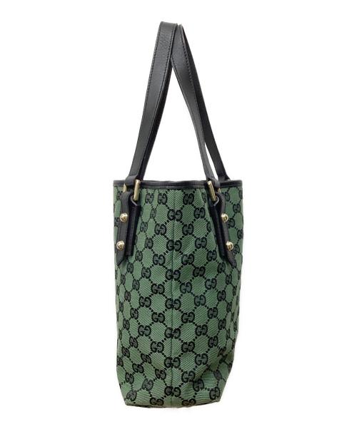 GUCCI（グッチ）GUCCI (グッチ) GGキャンバス ミニトートバッグ グリーンの古着・服飾アイテム