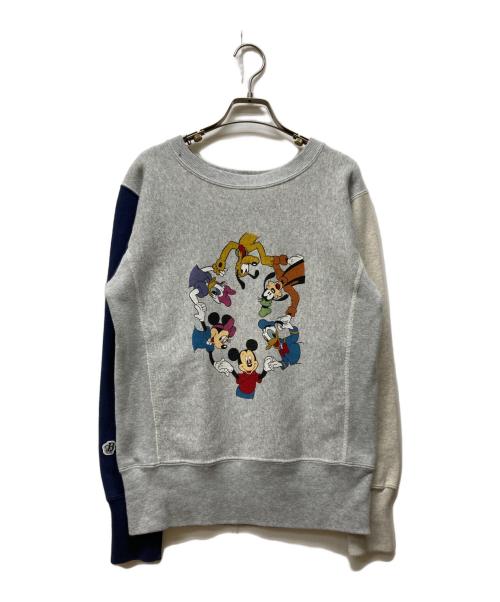 Champion（チャンピオン）Champion (チャンピオン) Disney (ディズニー) BEAMS BOY (ビームスボーイ) キャラクタープリントスウェット グレー サイズ:Sの古着・服飾アイテム