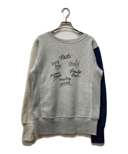 Champion（チャンピオン）Champion (チャンピオン) Disney (ディズニー) BEAMS BOY (ビームスボーイ) キャラクタープリントスウェット グレー サイズ:Sの古着・服飾アイテム
