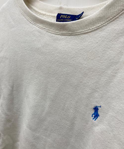 POLO RALPH LAUREN（ポロ・ラルフローレン）POLO RALPH LAUREN (ポロ・ラルフローレン) PEACE LOVE クルーネックスウェット ホワイト サイズ:Mの古着・服飾アイテム