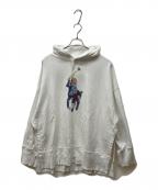 Denim & Supply Ralph Laurenデニム＆サプライ ラルフローレン）の古着「パッチワークビッグポニーフーディ」｜ホワイト