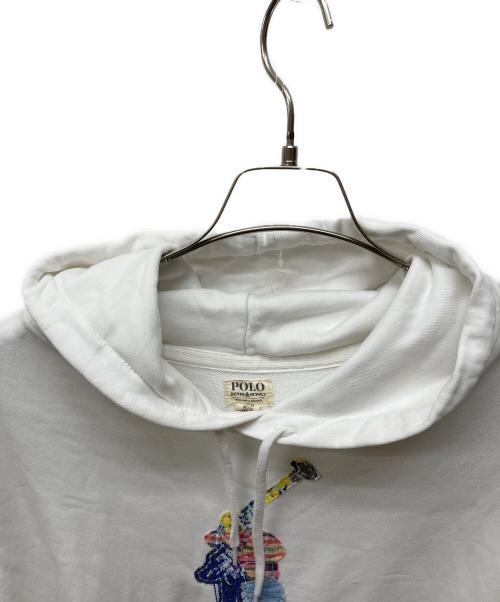 Denim & Supply Ralph Lauren（デニム＆サプライ ラルフローレン）DENIM & SUPPLY RALPH LAUREN (デニム＆サプライ ラルフローレン) パッチワークビッグポニーフーディ ホワイト サイズ:M/Lの古着・服飾アイテム