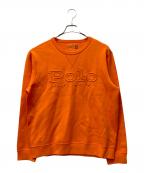 POLO RALPH LAURENポロ・ラルフローレン）の古着「エンボス加工スウェット」｜オレンジ