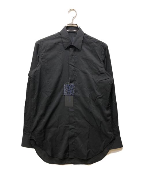 LANVIN COLLECTION（ランバンコレクション）LANVIN COLLECTION (ランバンコレクション) シルク混長袖シャツ ブラック サイズ:46 未使用品の古着・服飾アイテム