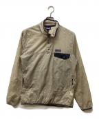 Patagoniaパタゴニア）の古着「メンズ・フーディニ・スナップT・プルオーバー」｜ベージュ