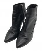 CHANELシャネル）の古着「ヒールショートブーツ」｜ブラック