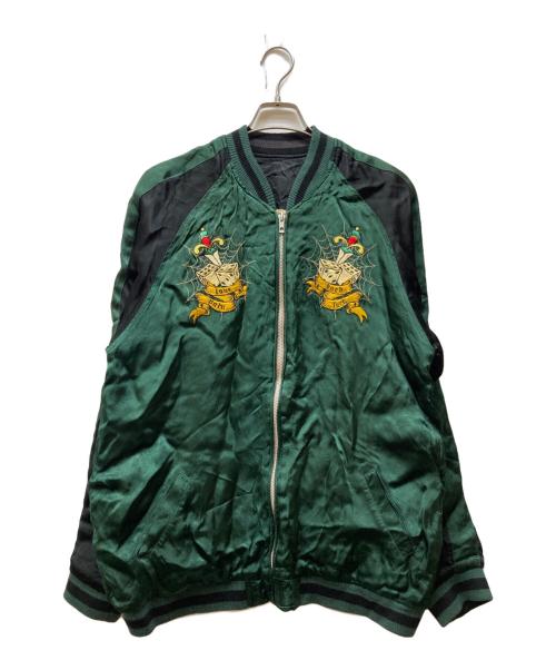 JUNK STAR（ジャンクスター）junk star (ジャンクスター) リバーシブルスカジャン ブラック×グリーン サイズ:XLの古着・服飾アイテム