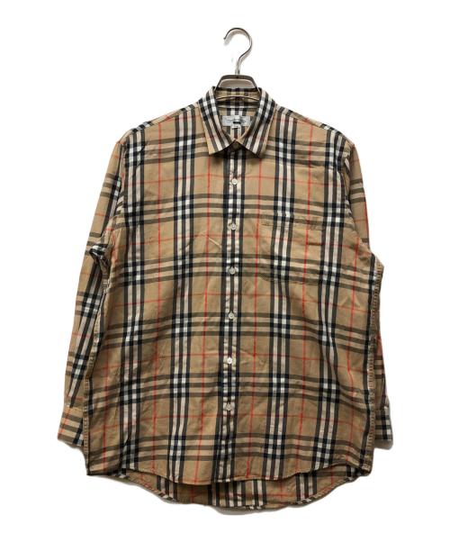 Burberry's（バーバリー）Burberry's (バーバリーズ) シャドーホースノヴァチェックシャツ ベージュ サイズ:Lの古着・服飾アイテム
