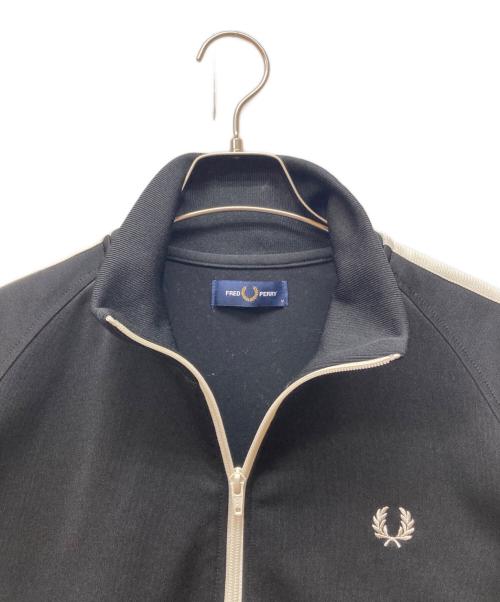 FRED PERRY（フレッドペリー）FRED PERRY (フレッドペリー) BEAMS (ビームス) 別注 トラックジャケット ブラック×ホワイト サイズ:Mの古着・服飾アイテム