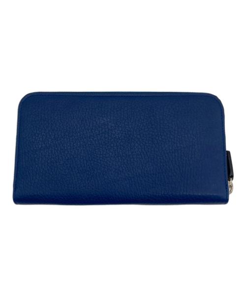 PELLE MORBIDA（ペッレモルビダ）PELLE MORBIDA (ペッレモルビダ) ラウンドジップウォレット ブルーの古着・服飾アイテム