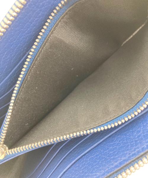 PELLE MORBIDA（ペッレモルビダ）PELLE MORBIDA (ペッレモルビダ) ラウンドジップウォレット ブルーの古着・服飾アイテム