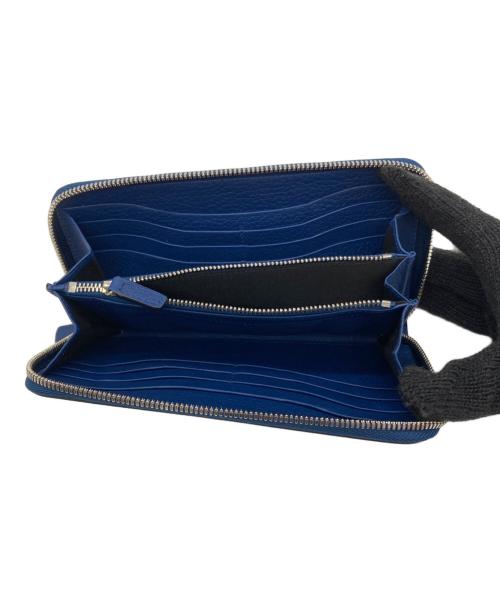 PELLE MORBIDA（ペッレモルビダ）PELLE MORBIDA (ペッレモルビダ) ラウンドジップウォレット ブルーの古着・服飾アイテム