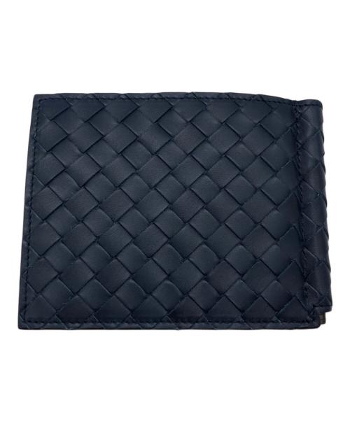 BOTTEGA VENETA（ボッテガベネタ）BOTTEGA VENETA (ボッテガベネタ) イントレチャート マネークリップ ネイビーの古着・服飾アイテム