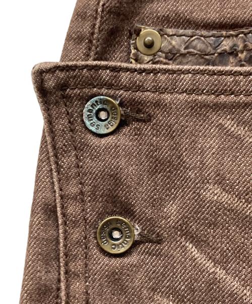 SEMANTIC DESIGN（セマンティックデザイン）SEMANTIC DESIGN (セマンティックデザイン) スネークパーツ ブーツカットジーンズ ブラウン サイズ:Mの古着・服飾アイテム