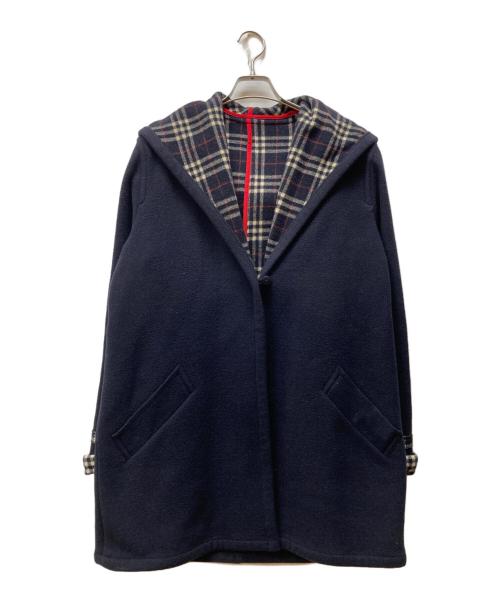 BURBERRY BLUE LABEL（バーバリーロンドンブルーレーベル）BURBERRY BLUE LABEL (バーバリーロンドンブルーレーベル) ダッフルコート ネイビー サイズ:38の古着・服飾アイテム