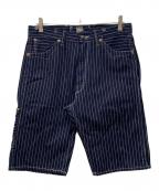 SUGAR CANEシュガーケーン）の古着「9oz. WABASH STRIPE ZIP FLY SHORT」｜ネイビー
