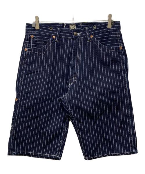 SUGAR CANE（シュガーケーン）SUGAR CANE (シュガーケーン) 9oz. WABASH STRIPE ZIP FLY SHORT ネイビー サイズ:W32の古着・服飾アイテム
