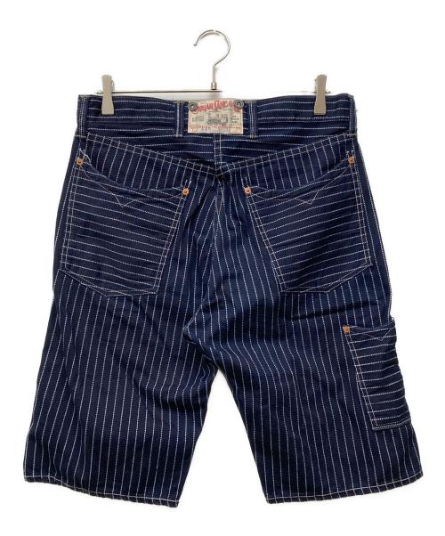 SUGAR CANE（シュガーケーン）SUGAR CANE (シュガーケーン) 9oz. WABASH STRIPE ZIP FLY SHORT ネイビー サイズ:W32の古着・服飾アイテム