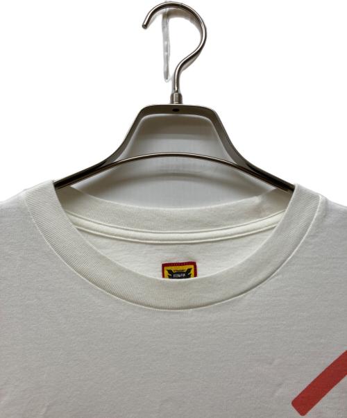 HUMAN MADE（ヒューマンメイド）HUMAN MADE (ヒューマンメイド) 25SS ハートロゴプリントtシャツ ホワイト×オレンジ サイズ:２XLの古着・服飾アイテム