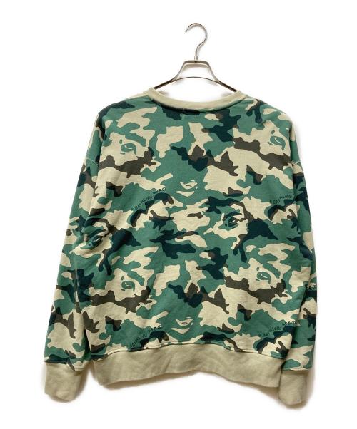 A BATHING APE（ア ベイシング エイプ）A BATHING APE (ア ベイシング エイプ) Woodland Camo Loose Fit Crewneck グリーン サイズ:Mの古着・服飾アイテム