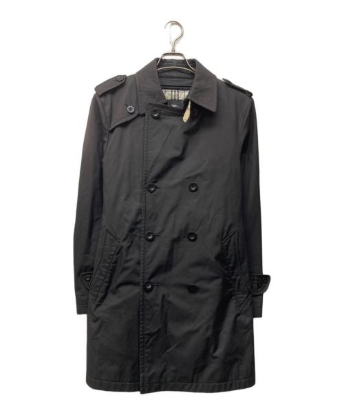 BURBERRY BLACK LABEL（バーバリーブラックレーベル）BURBERRY BLACK LABEL (バーバリーブラックレーベル) ノヴァチェック ライナー付トレンチコート ブラック サイズ:Mの古着・服飾アイテム