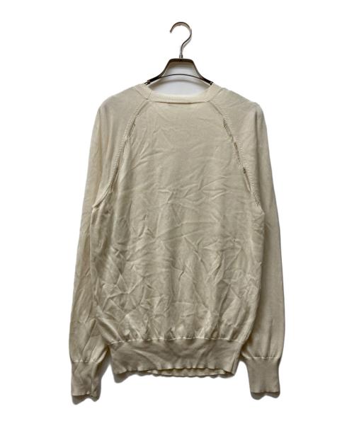 ALEXANDER McQUEEN（アレキサンダーマックイーン）ALEXANDER McQUEEN (アレキサンダーマックイーン) コットンシルク スカルニット アイボリー サイズ:Lの古着・服飾アイテム